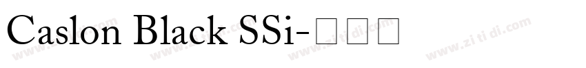 Caslon Black SSi字体转换